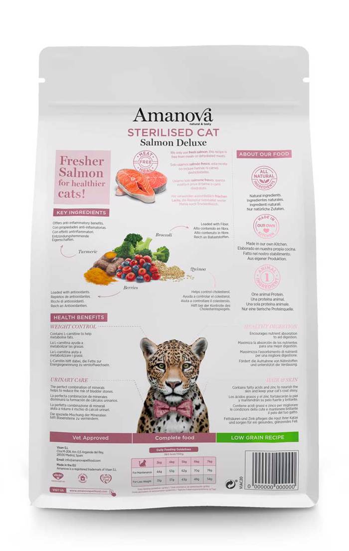 AMANOVA XIRA TROFI GTAS STERILISED CAT SALMON DELUXE 1.5KG